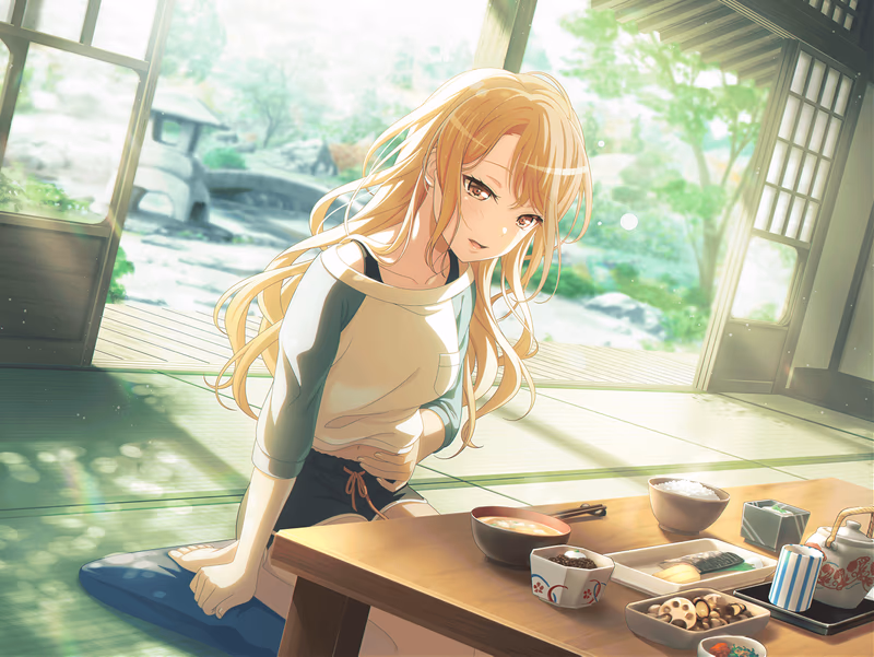 Toko Kirigaya - Drowsy at the Table