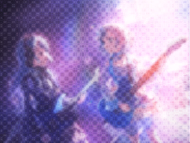 Background of Journeys Converging, Twin Stars Smiling